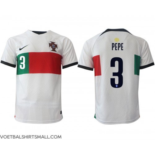 Portugal Pepe #3 Voetbalkleding Uitshirt WK 2022 Korte Mouwen